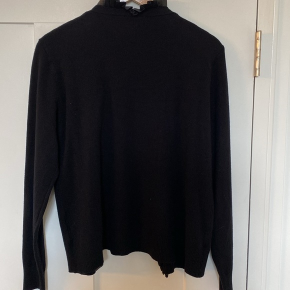 Siano Milano Black sweater Cardigan, with pleated trim closure . size M - Picture 5 of 10